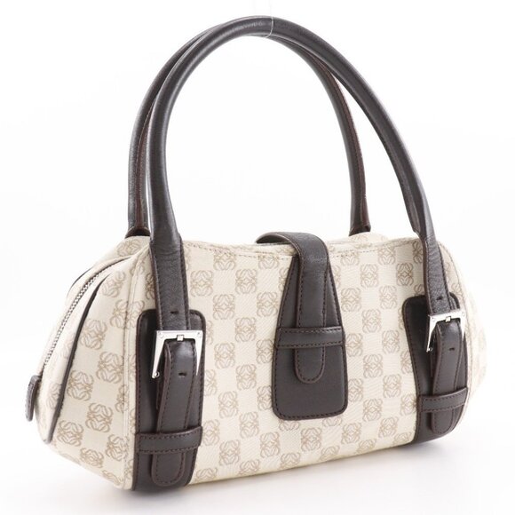 LOEWE Sender Tote Bag anagram Handbag beige canvas Women - Picture 3 of 12